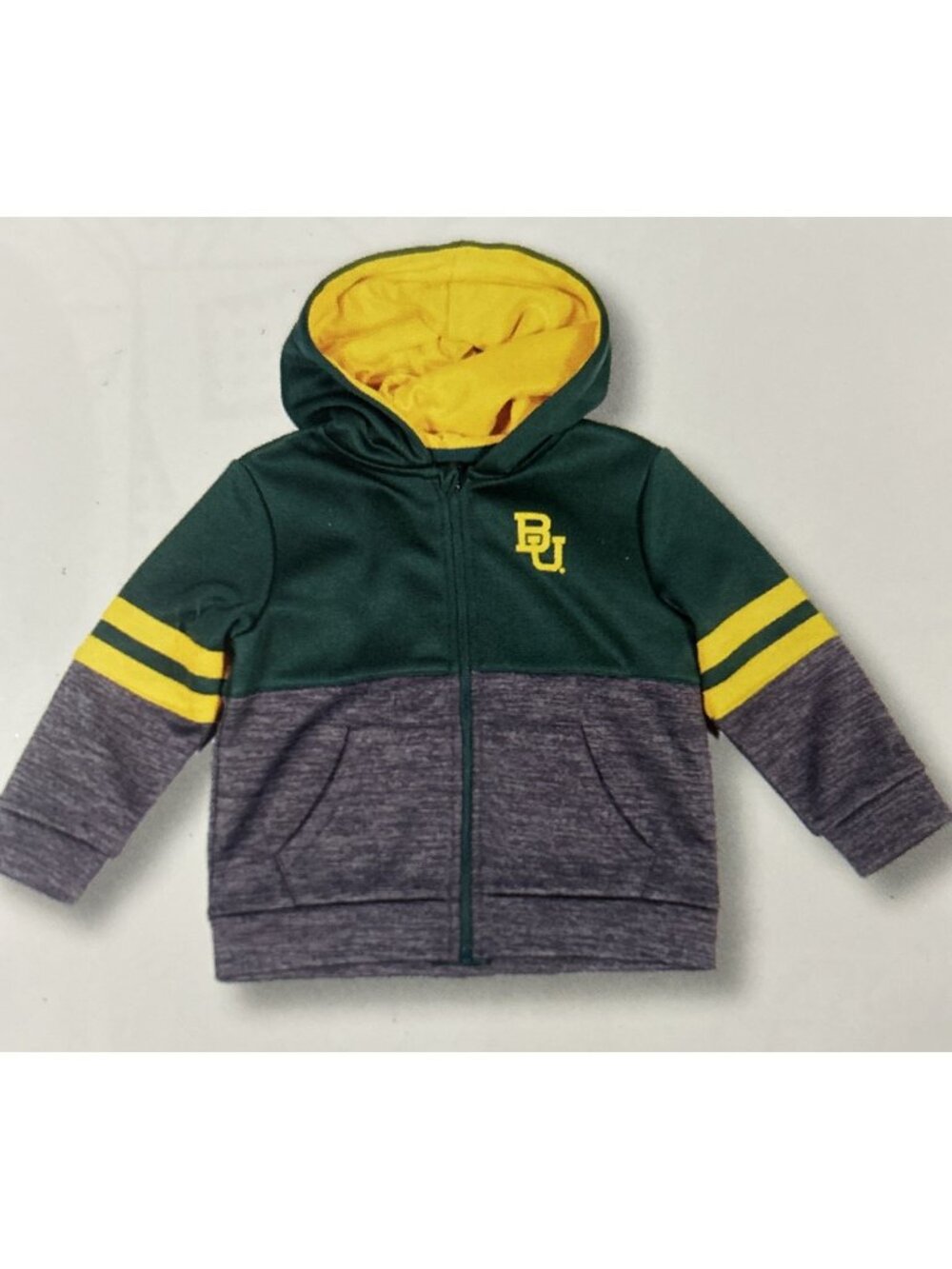 NEW Baylor BU Bears Colosseum Green Full Zip Hooded Jacket Toddler Boys 3T